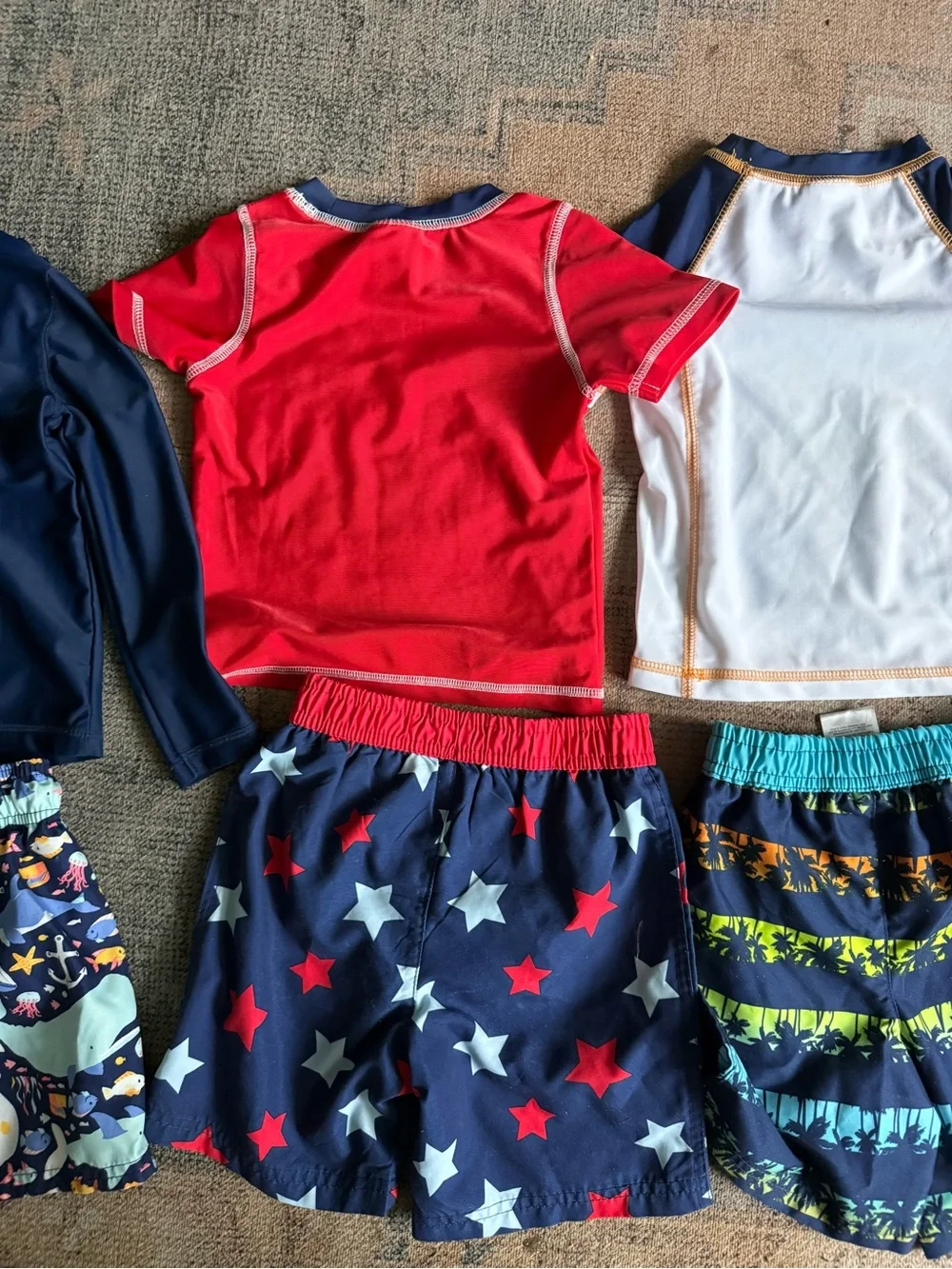 5 Toddler Boy Swimsuits - Size 2T